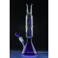 Double Tree Perc Beaker Hookah Glass Pipe for Smoking (ES-GB-393)